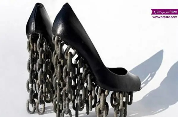 عکس بلندترین کفش پاشنه بلند دنیا