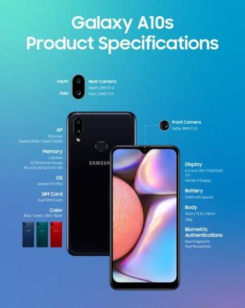 عکس گوشی سامسونگ a10s