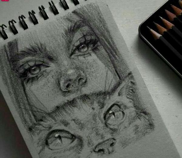 عکس پروفایل دخترونه سیاه قلم