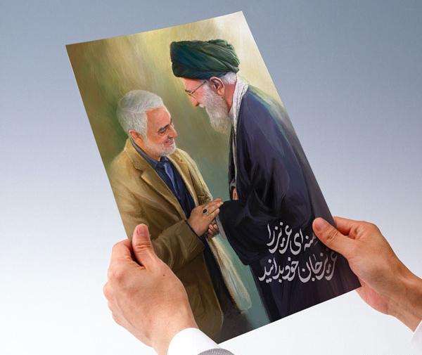 عکس سردار سلیمانی به همراه رهبر