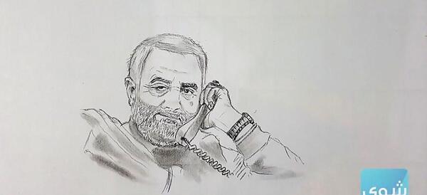 عکس سردار سلیمانی نقاشی بچه گانه