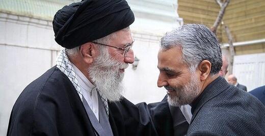 عکس سردار سلیمانی و رهبر انقلاب