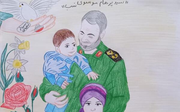 عکس سردار سلیمانی نقاشی راحت