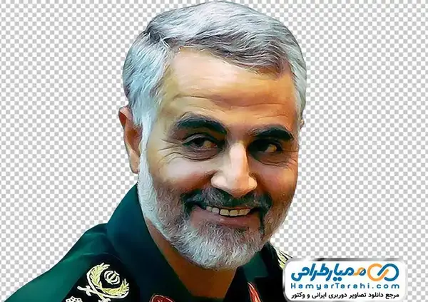 عکس سردار سلیمانی برای نقاشی