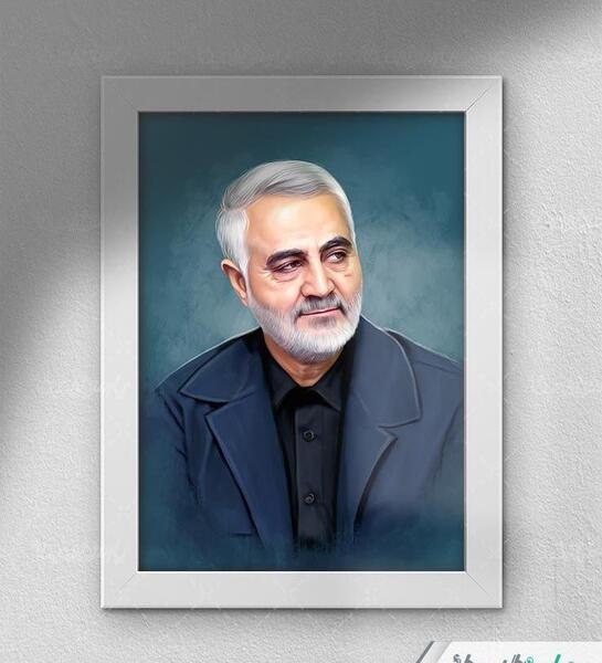 عکس سردار سلیمانی برای نقاشی