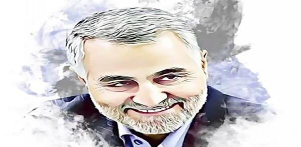 عکس سردار قاسم سلیمانی برای نقاشی