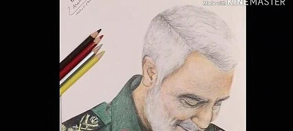 عکس کارتونی از سردار سلیمانی