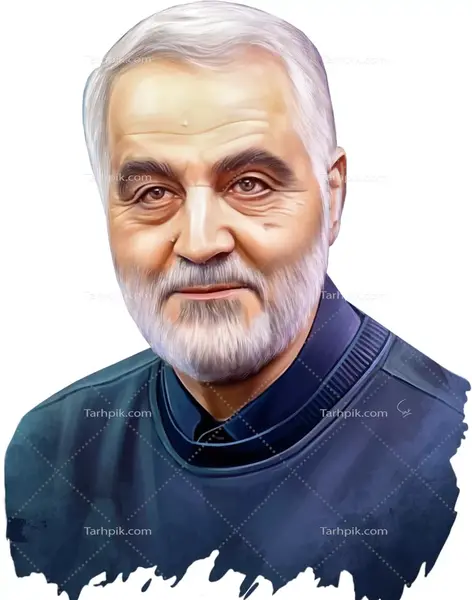 عکس کارتونی از سردار سلیمانی