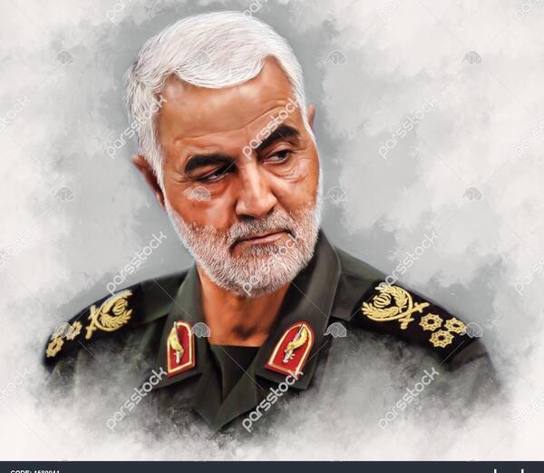 عکس کارتونی از سردار سلیمانی