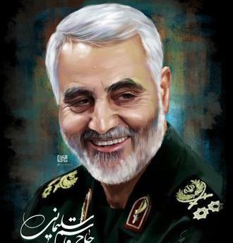 عکس کارتونی از سردار سلیمانی