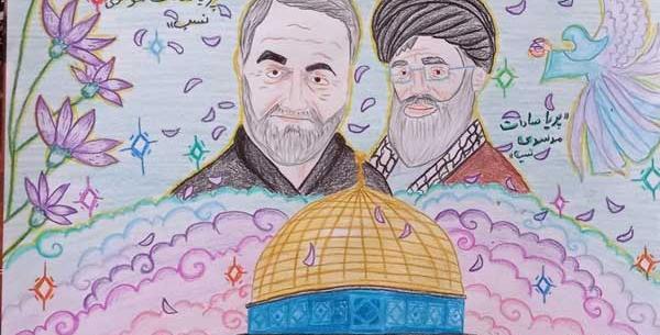 عکس کودکانه در مورد سردار سلیمانی