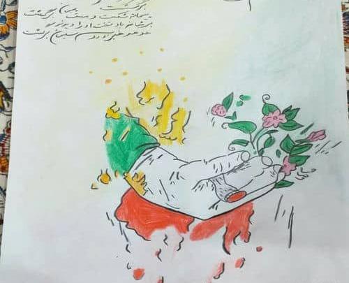 عکس کودکانه در مورد سردار سلیمانی