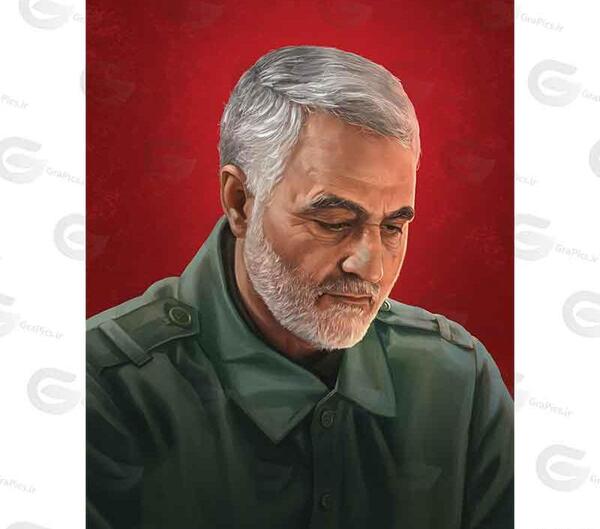 عکس کارتونی سردار قاسم سلیمانی