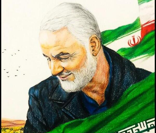 آموزش طراحی عکس سردار سلیمانی