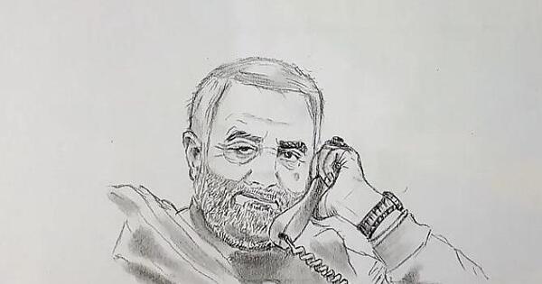 آموزش طراحی عکس سردار سلیمانی