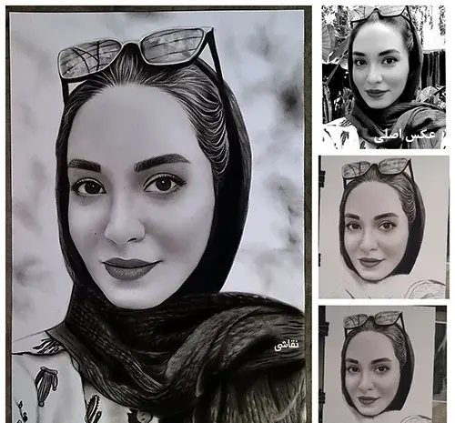 عکس طراحی چهره سردار سلیمانی