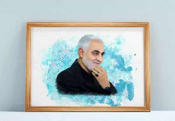 طراحی نقاشی عکس سردار سلیمانی