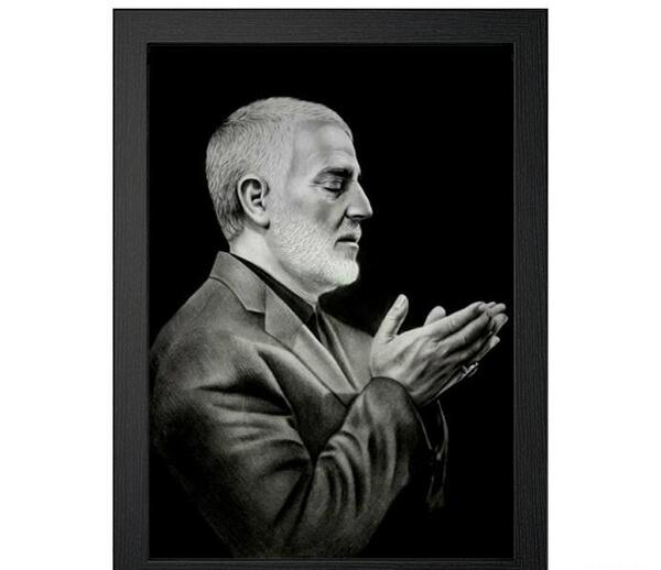 طراحی نقاشی عکس سردار سلیمانی