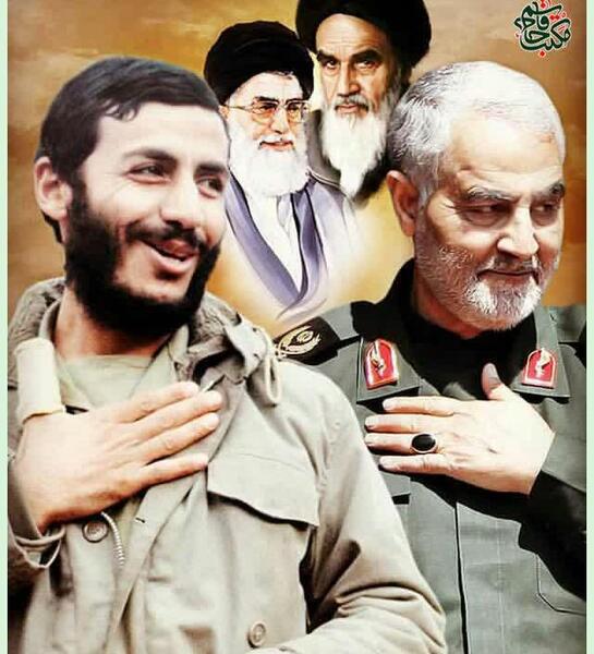 عکس سردار سلیمانی و شهید باکری