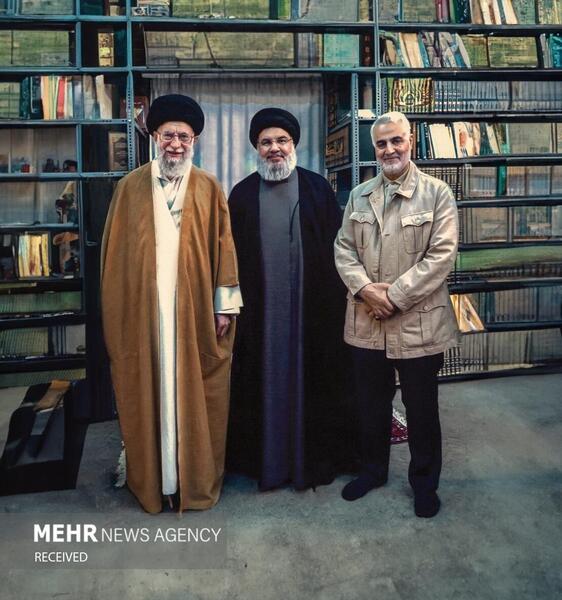 عکس سردار سلیمانی و رئیسی و سید حسن نصرالله