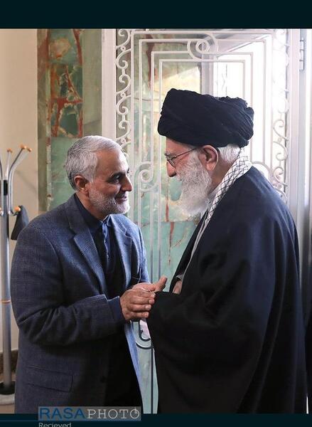 عکس سردار سلیمانی با خامنه ای