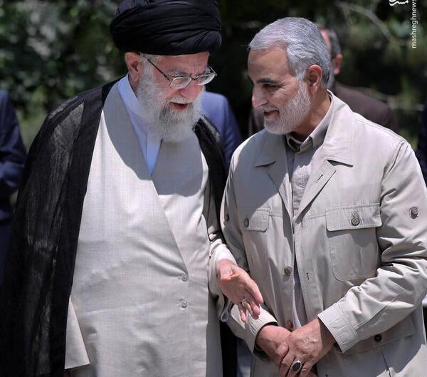 عکس سردار سلیمانی با آقا