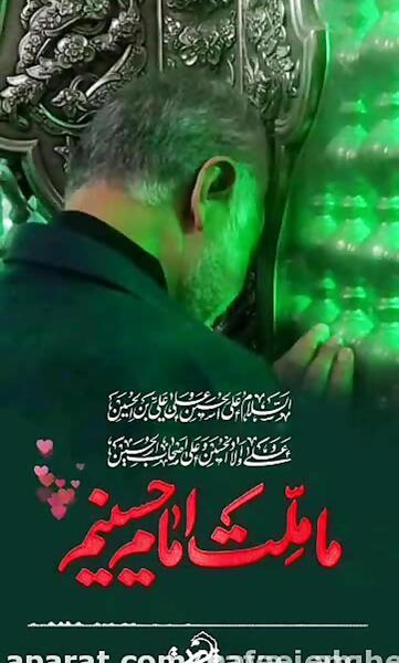 عکس سردار سلیمانی با نوشته ما ملت امام حسینیم