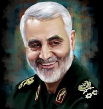 عکس از حاج قاسم سلیمانی برای نقاشی