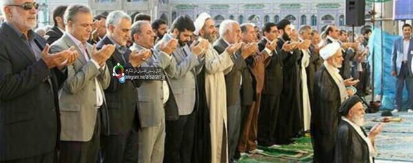 عکس نماز حاج قاسم سلیمانی