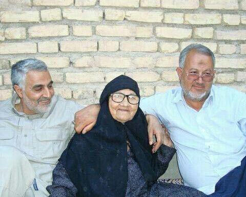 عکس حاج قاسم سلیمانی و مادرش