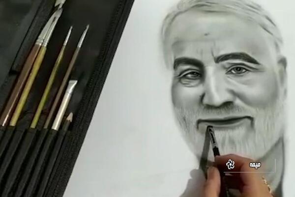 عکس حاج قاسم سلیمانی طراحی