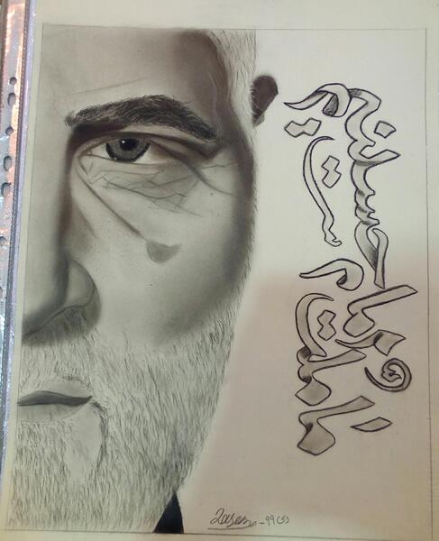 عکس حاج قاسم سلیمانی طراحی