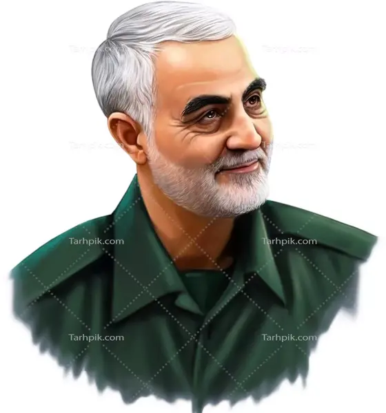 عکس حاج قاسم سلیمانی طراحی