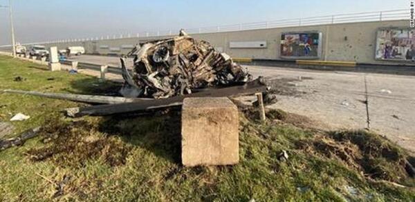 عکس شهادت حاج قاسم سلیمانی در فرودگاه بغداد