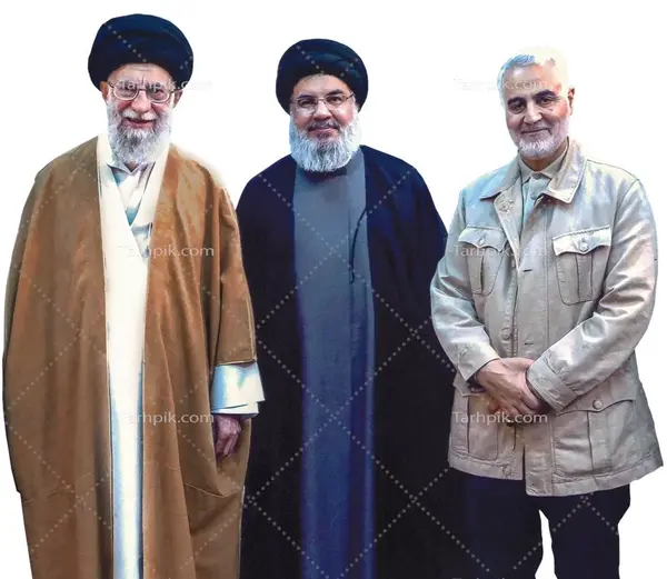 عکس از حاج قاسم سلیمانی و رهبر