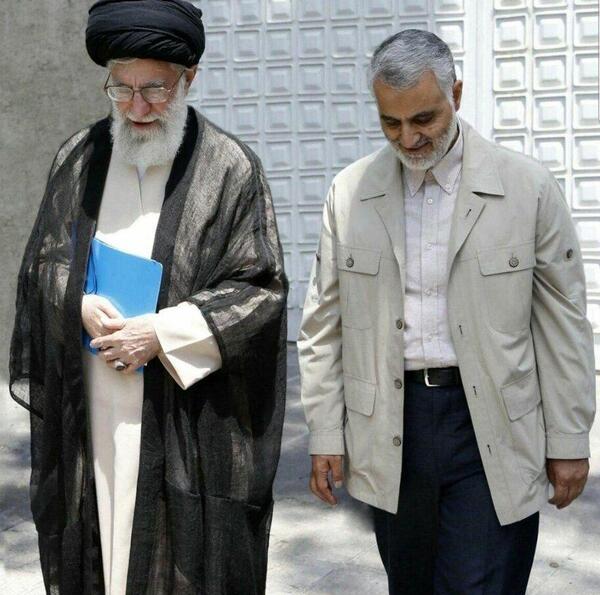 دانلود عکس حاج قاسم سلیمانی و رهبر