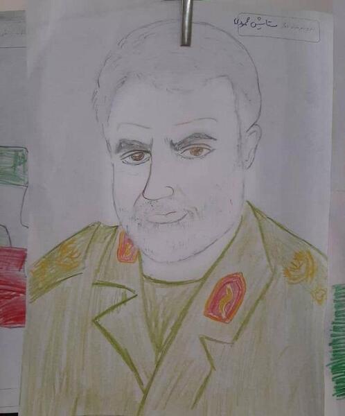 دانلود عکس حاج قاسم سلیمانی برای نقاشی
