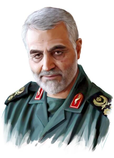 عکس با کیفیت از شهید حاج قاسم سلیمانی