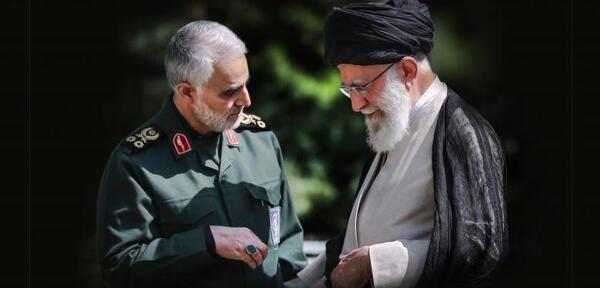 عکس سردار حاج قاسم سلیمانی با رهبر