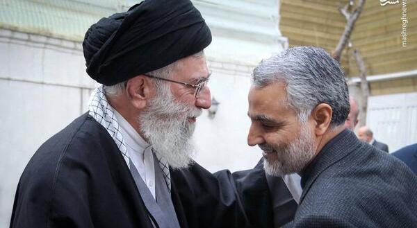 دانلود عکس حاج قاسم سلیمانی با رهبر