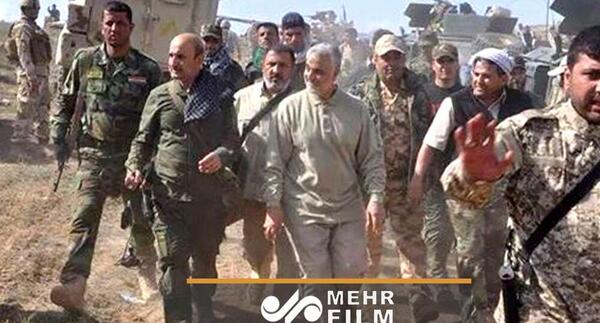 عکس حاج قاسم سلیمانی در میدان جنگ