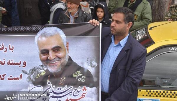 عکس پیکر حاج قاسم سلیمانی بعد از شهادت