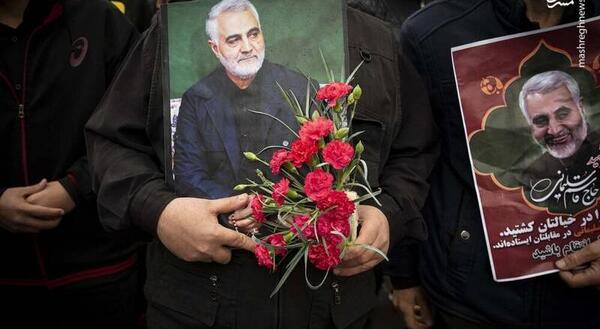 عکس پیکر حاج قاسم سلیمانی بعد از شهادت