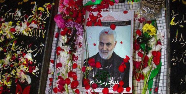 عکس پیکر حاج قاسم سلیمانی بعد از شهادت