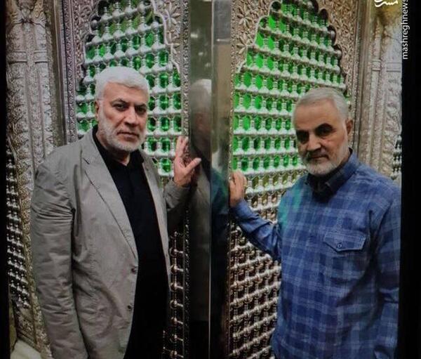 عکس زیبای حاج قاسم سلیمانی و ابومهدی المهندس