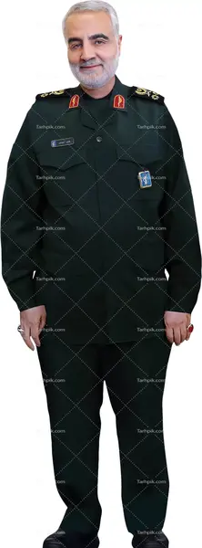 عکس ایستاده از حاج قاسم سلیمانی