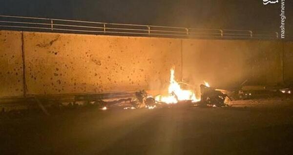 عکس کامل جنازه حاج قاسم سلیمانی
