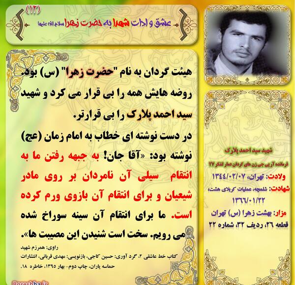 عکس قبر شهید احمد پلارک