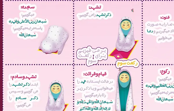 عکس نقاشی نماز خواندن دختر