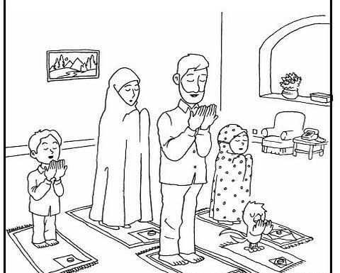 عکس نقاشی نماز خواندن دختر